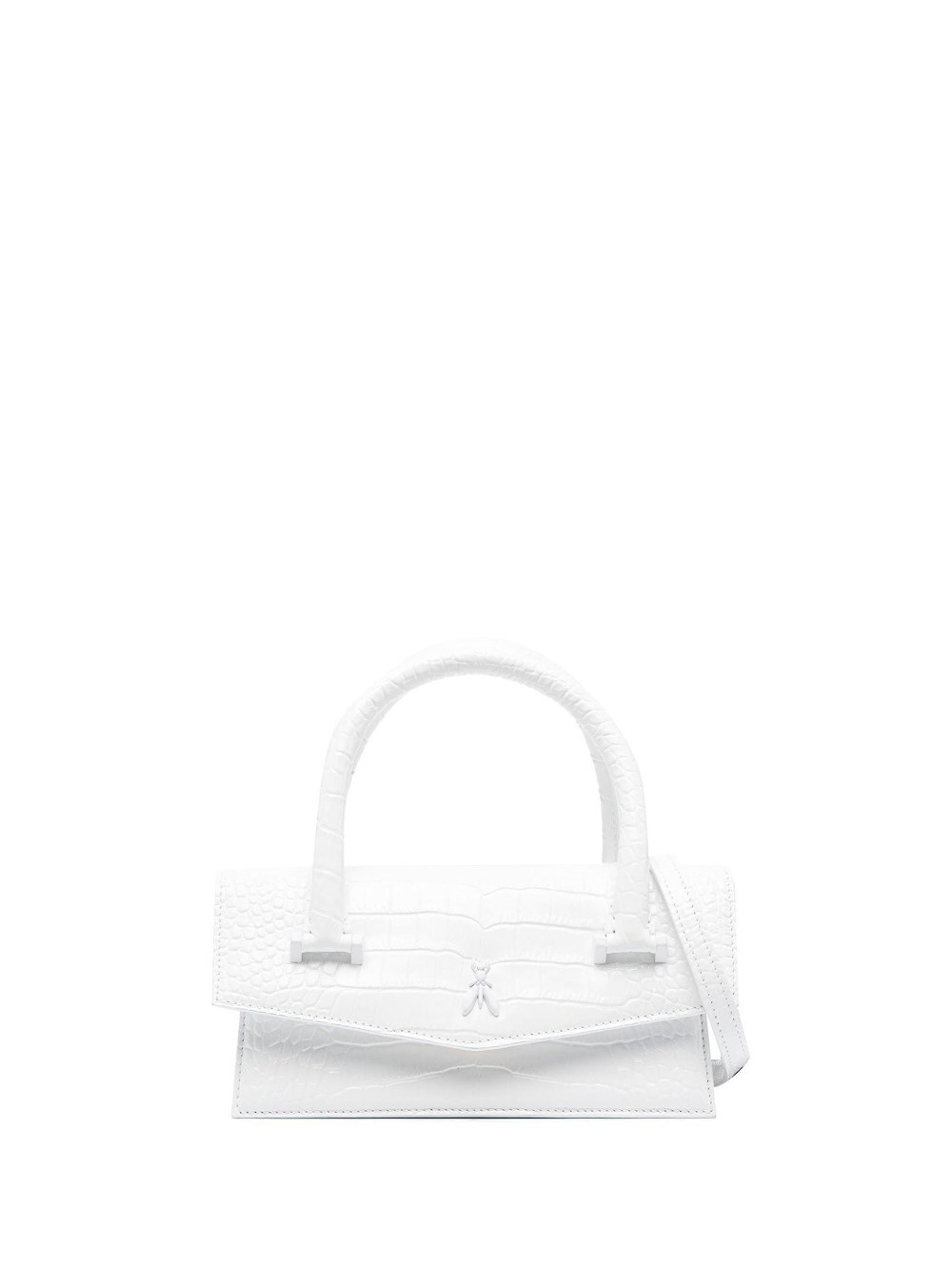 Patrizia Pepe Fly Bambi Croco Hand Bag In Bianco ModeSens
