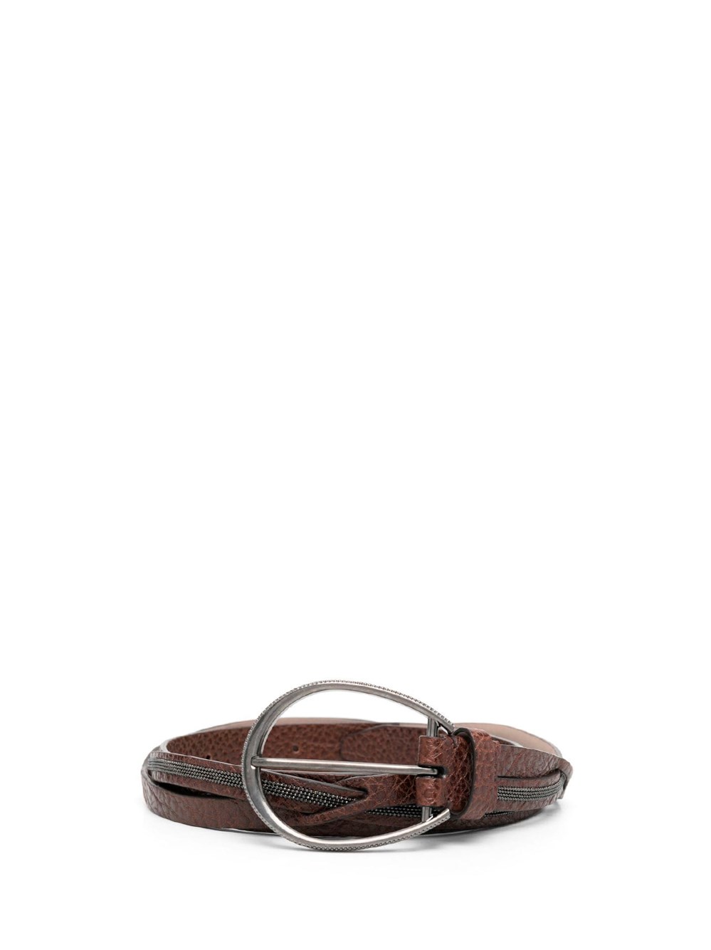 Brunello Cucinelli Twisted Leather Belt In Brown