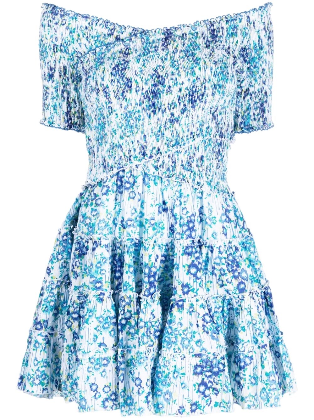 Poupette St Barth Soledad Cotton Minidress In Blue