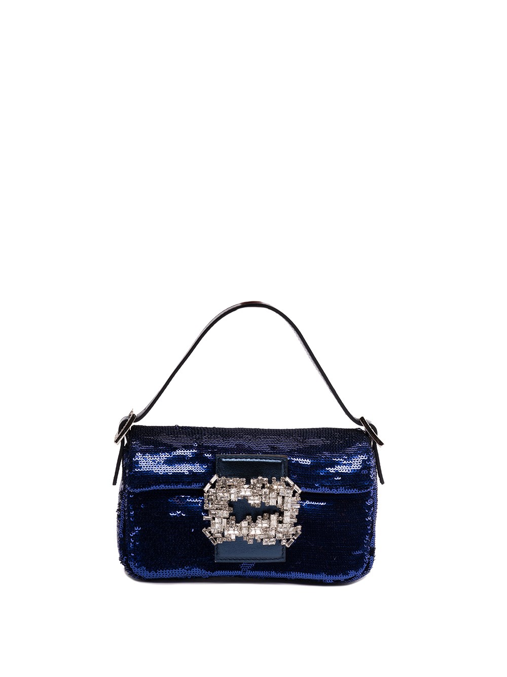 Gedebe Womens Blue Sequins Habibi Mini Sequin-embellished Leather Shoulder Bag