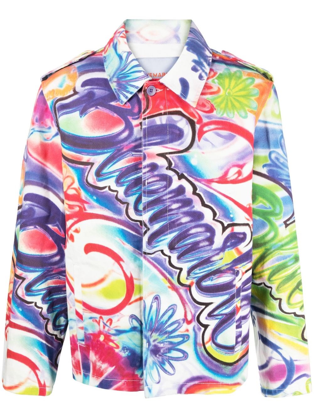 BLUEMARBLE `AIRBRUSH` PRINT SHIRT JACKET