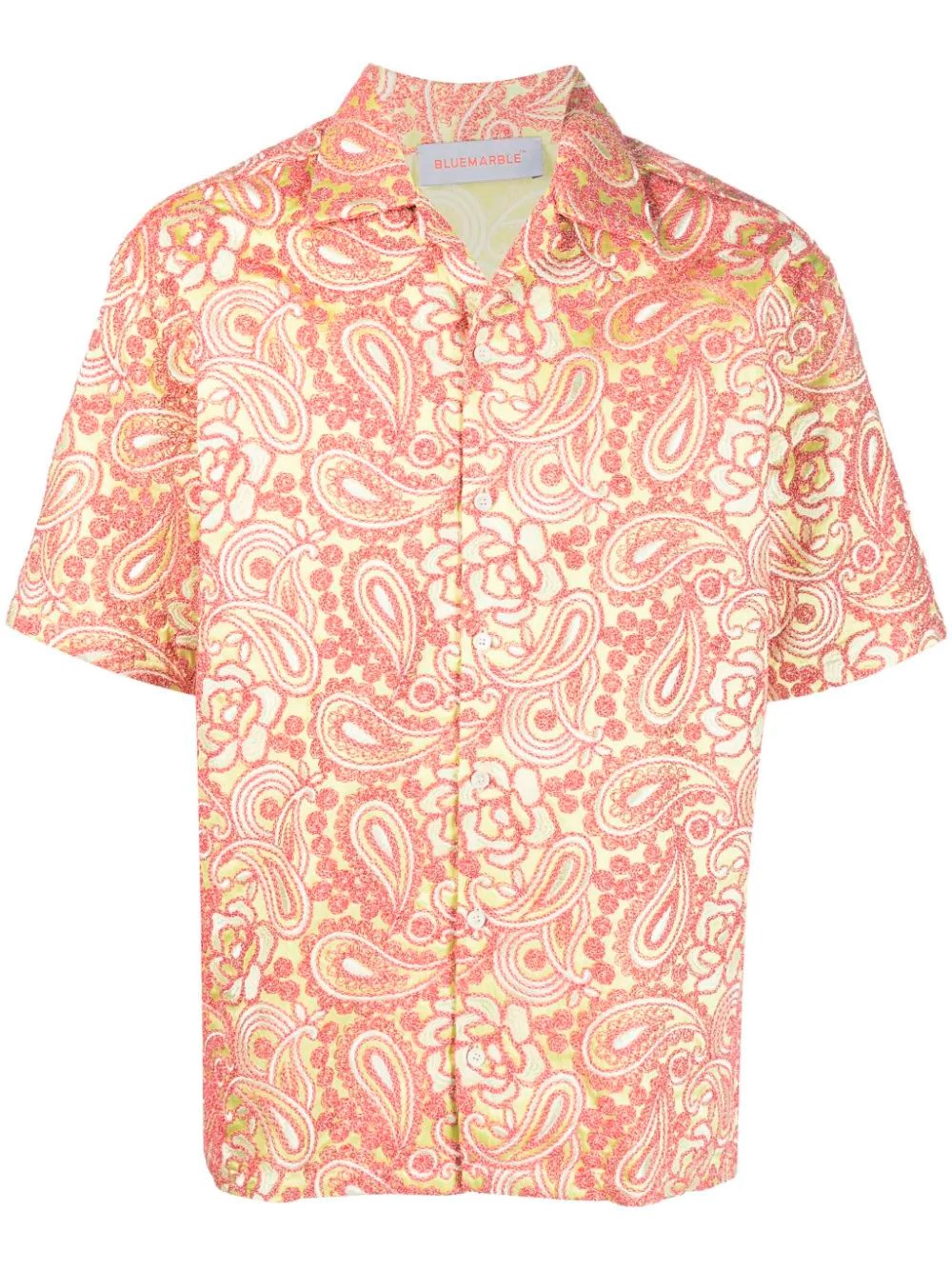 Bluemarble Embroidered Paisley Print Shirt In Red