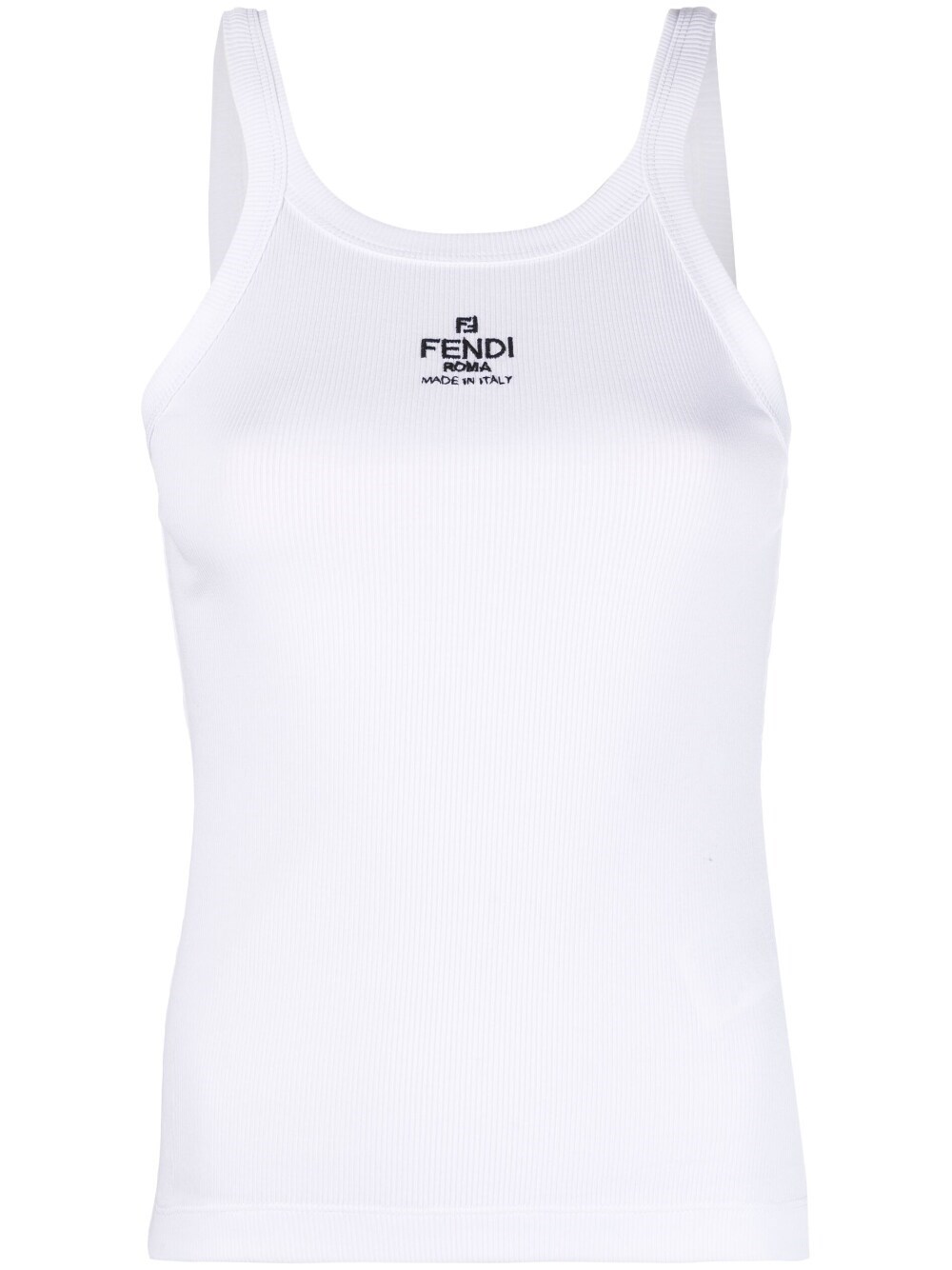 Shop Fendi ` Tank Top In White