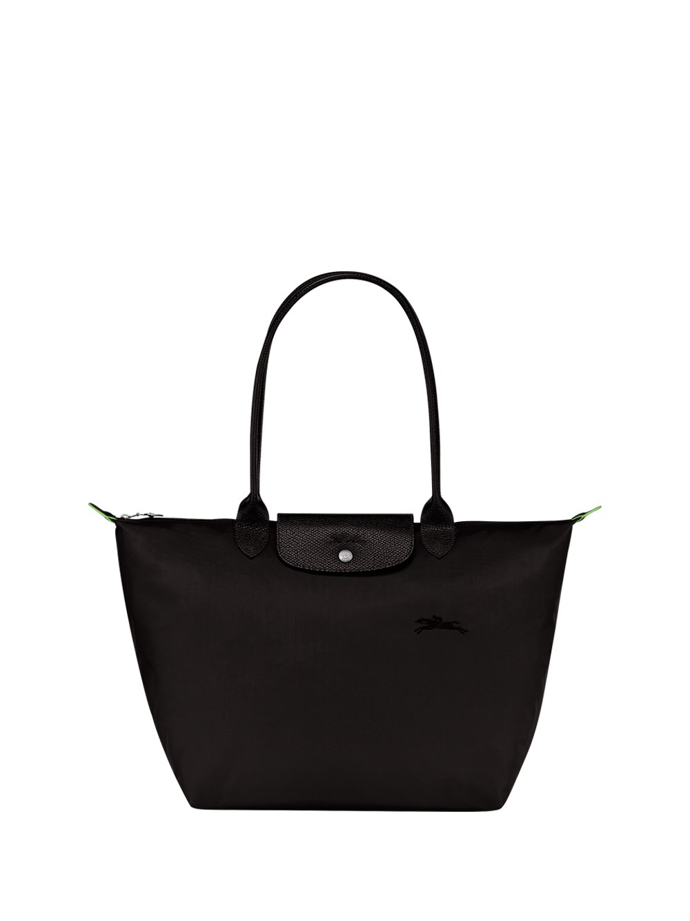Longchamp `le Pliage Green` Large Tote Bag In Black  