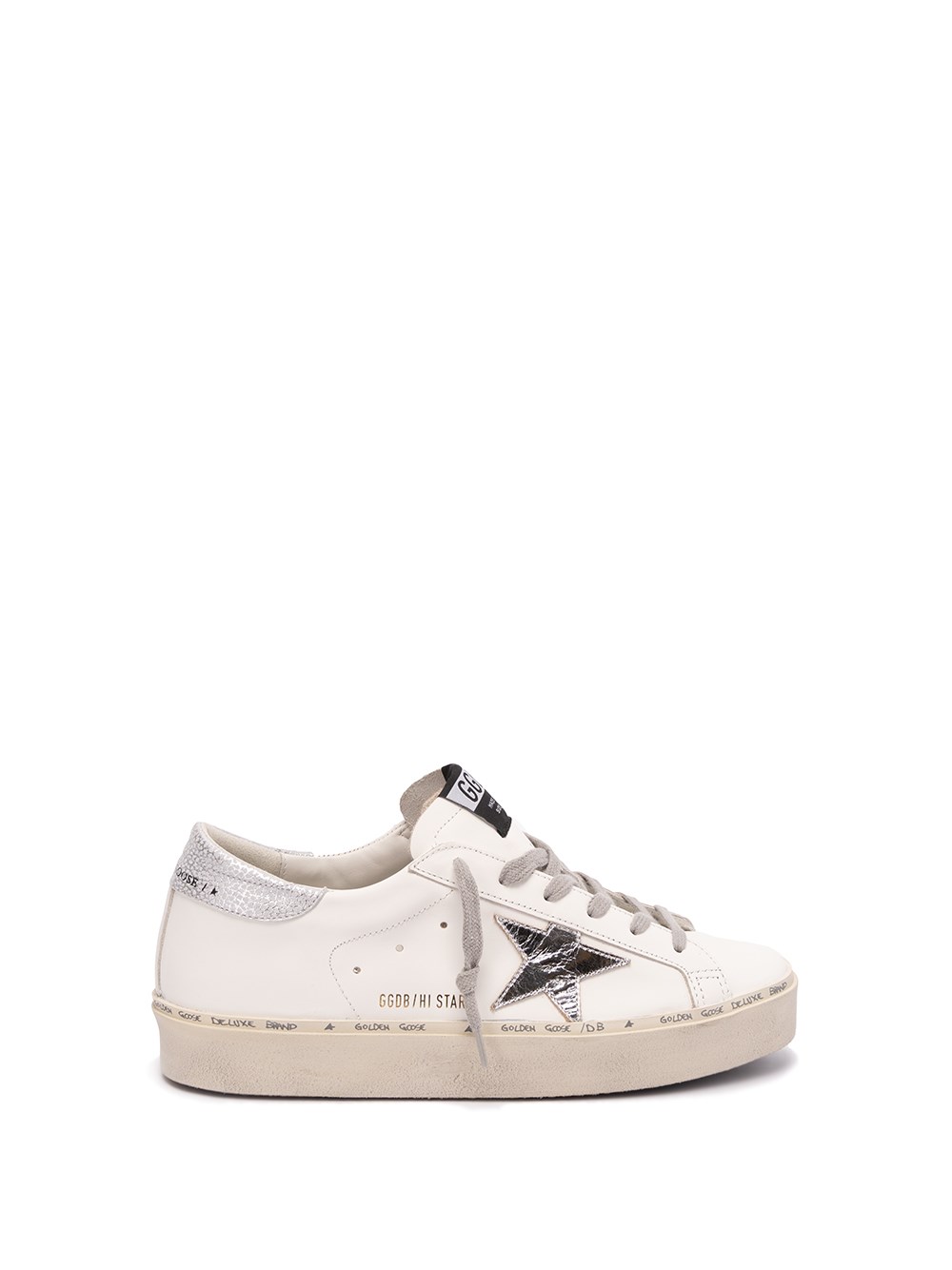 Shop Golden Goose `hi Star` Sneakers In White