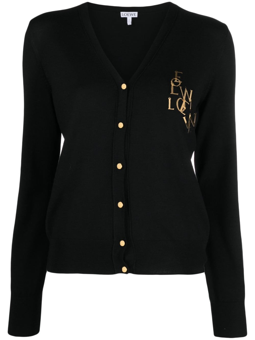 Loewe Charm Cardigan In Black