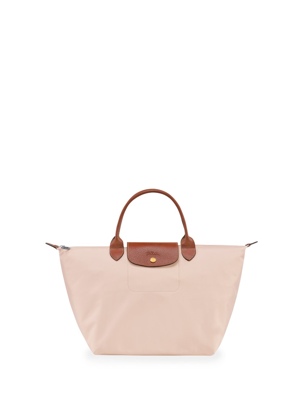 Shop Longchamp `le Pliage Original` Medium Handbag In Beige