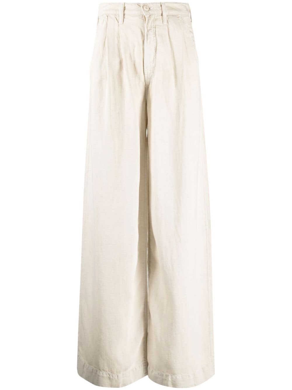 Mother `high Waisted Pouty Prep` Jeans In Beige