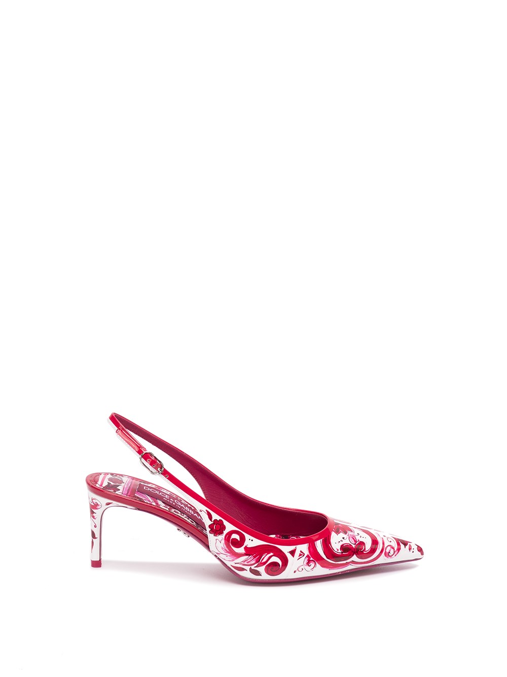 DOLCE & GABBANA SLINGBACK PUMPS `MAIOLICA` PRINT