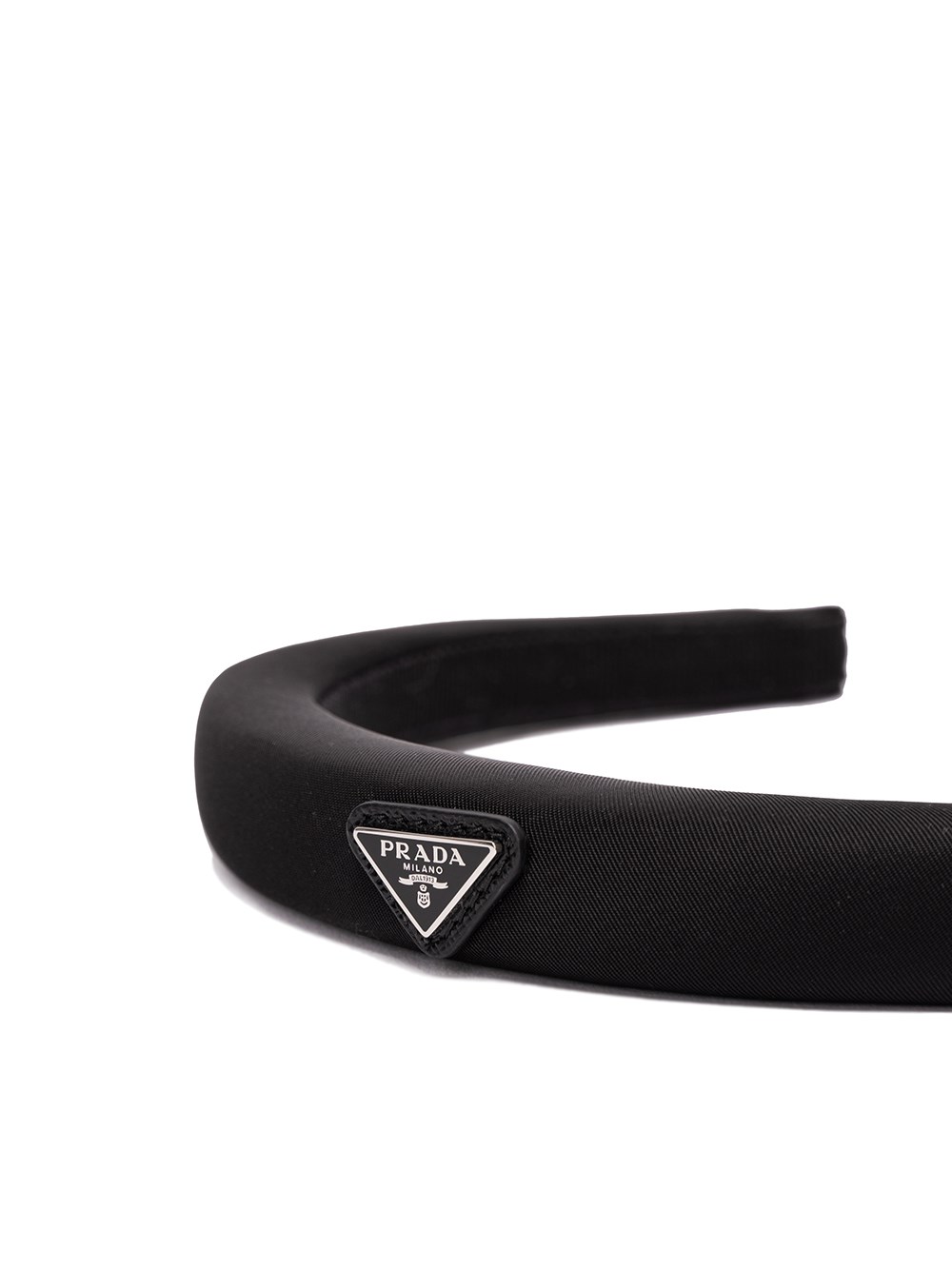 Prada Re-nylon Headband In Black  