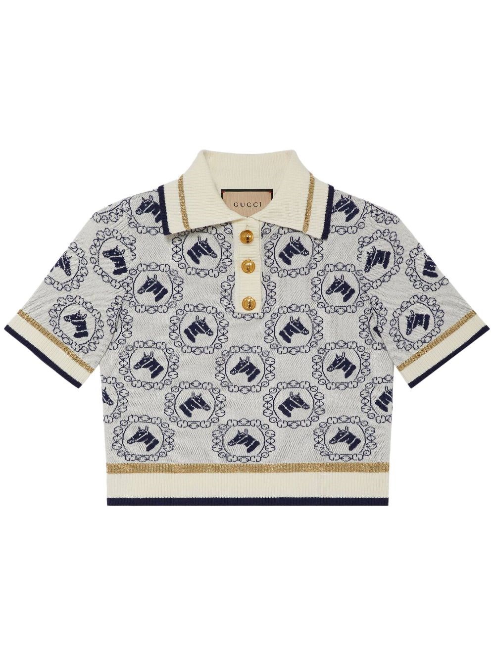 Shop Gucci Cotton Polo Shirt In Multi