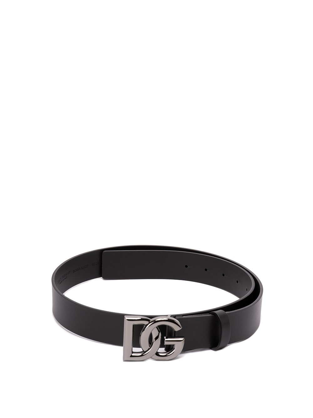 Dolce & Gabbana `dg` Logo Buckle Belt In Black  