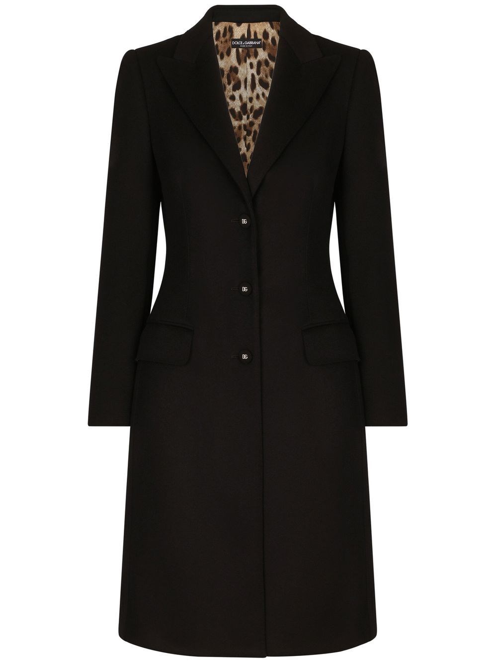 Dolce & Gabbana Wool And Cashmere Coat In Black