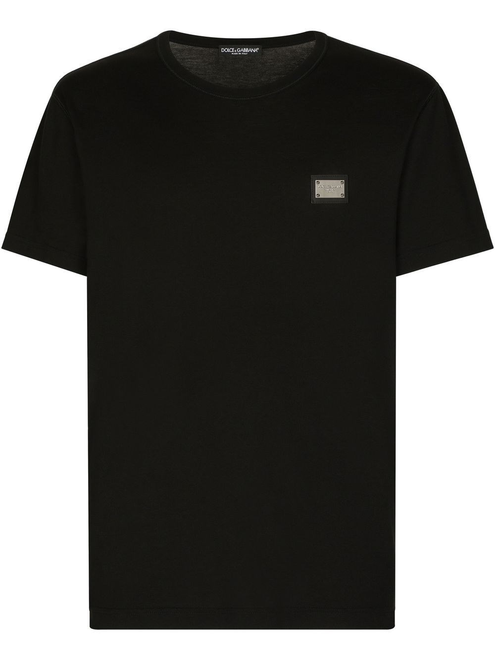 Shop Dolce & Gabbana T-shirt With Branded Tag In Black  