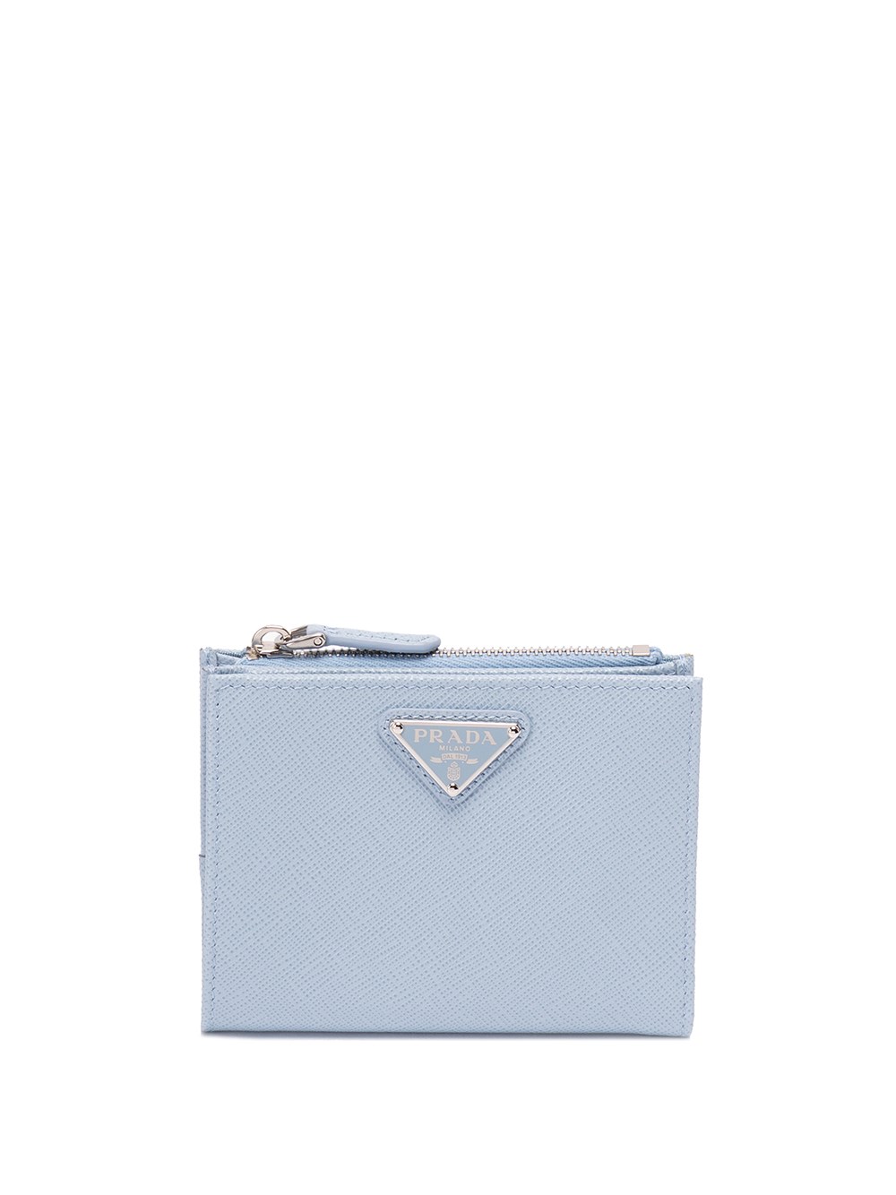 Prada Light Blue Saffiano Leather Small Wallet