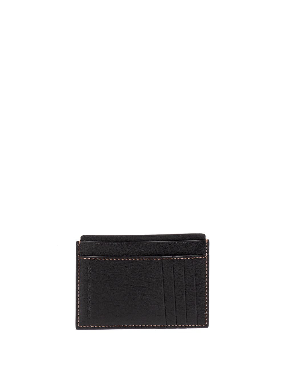 Brunello Cucinelli Grained-texture Leather Cardholder In Black