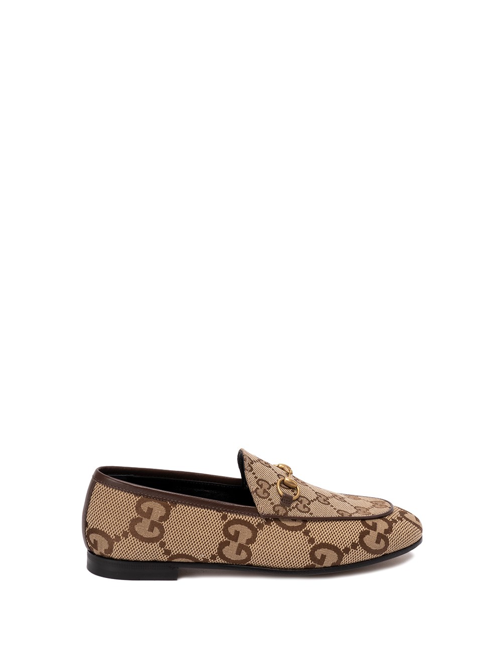 Gucci Jordaan Gg-monogrammed Canvas Loafers In Beige