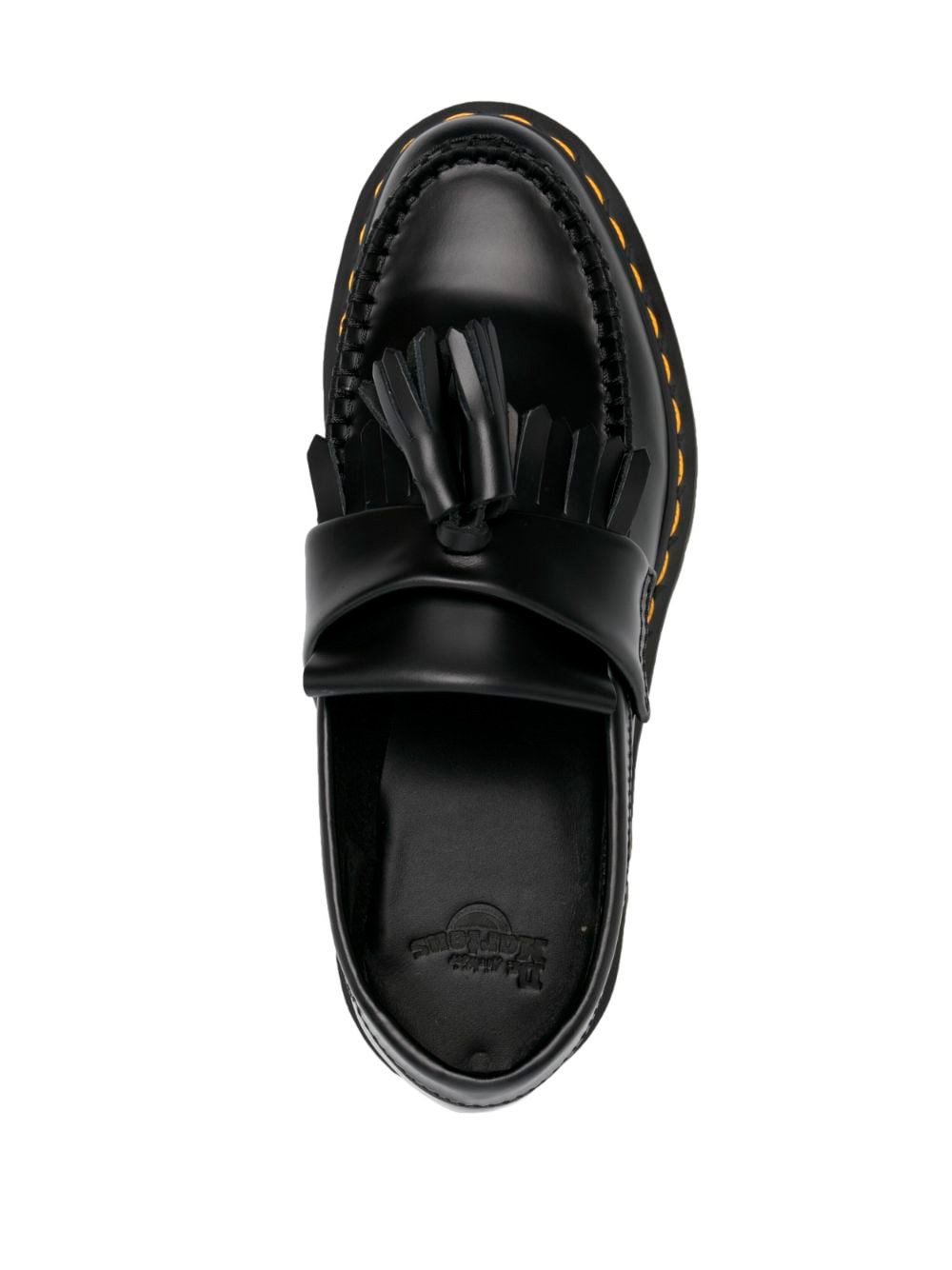 Dr. Martens' `adrian Yellow Stitch` Tassle Loafers In Black  