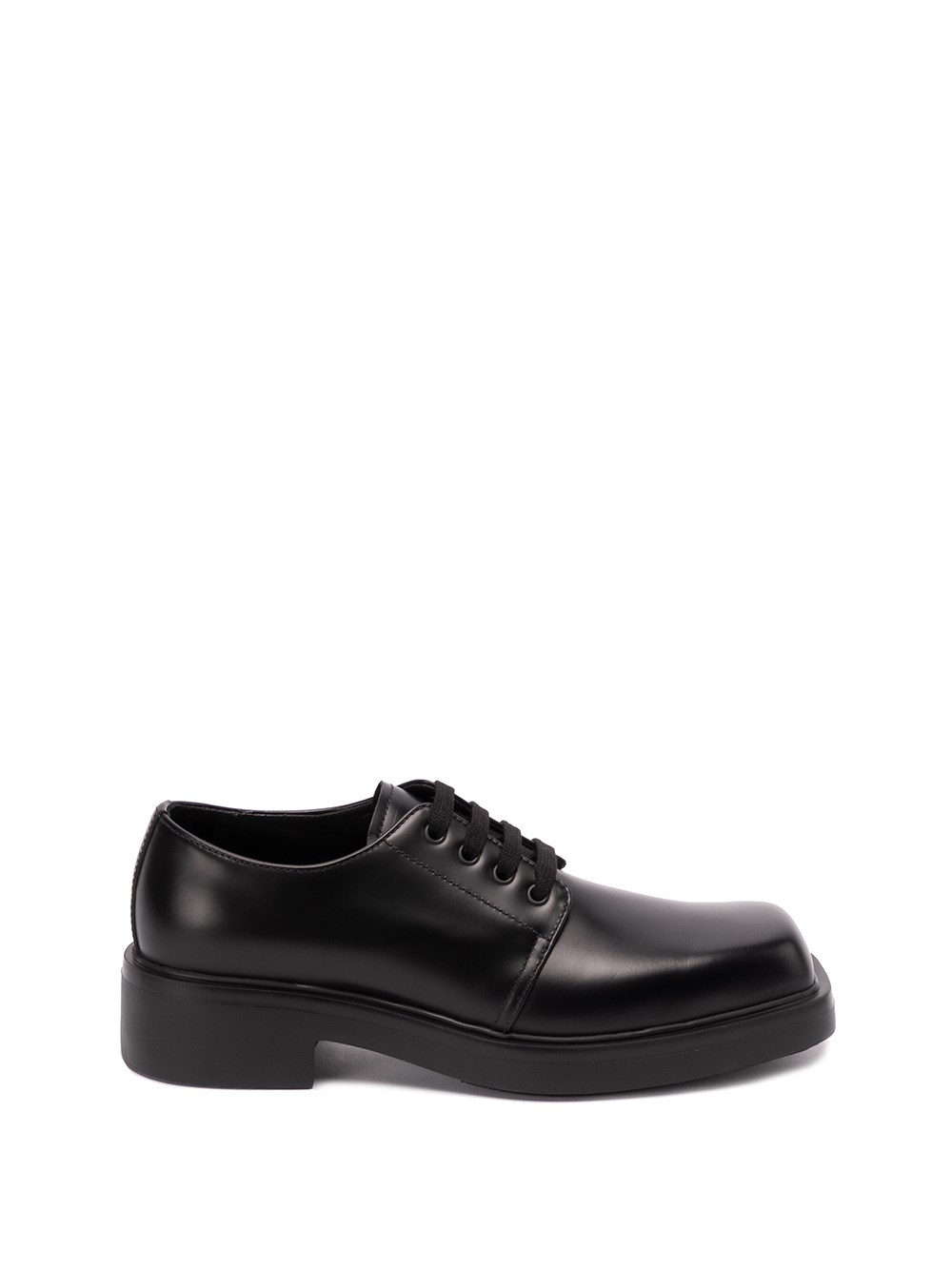PRADA BRUSHED LEATHER `DERBY` SHOES