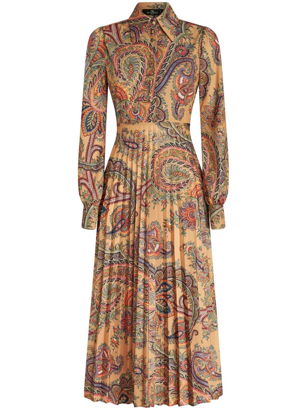 Etro Shirt Dress With Leafy Paisley Pattern In Multi