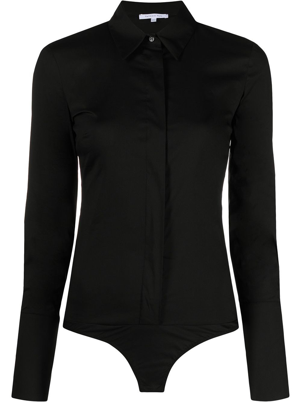 Patrizia Pepe Poplin Shirt Body In Black