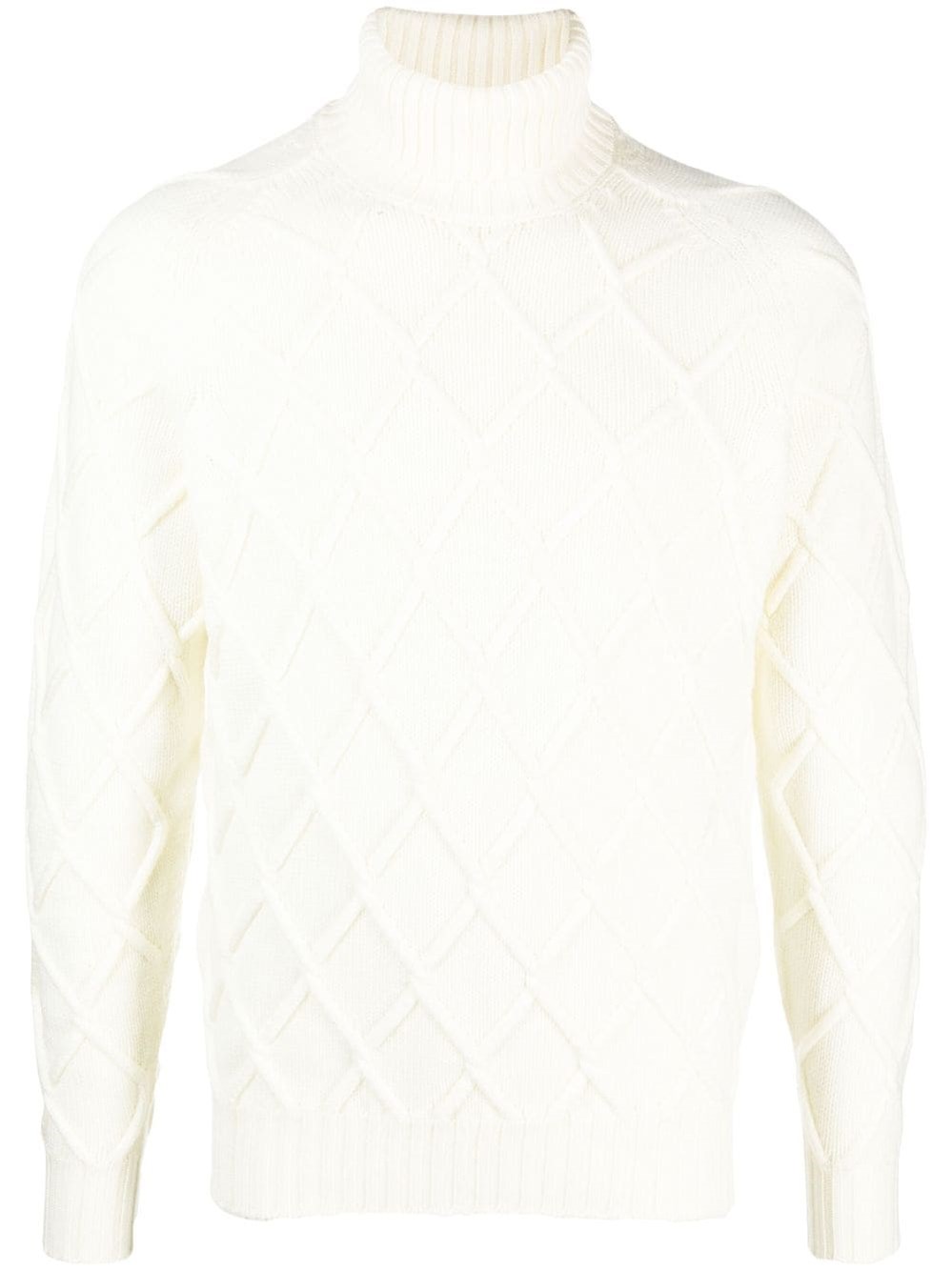 Drumohr Turtle-neck Sweater In White