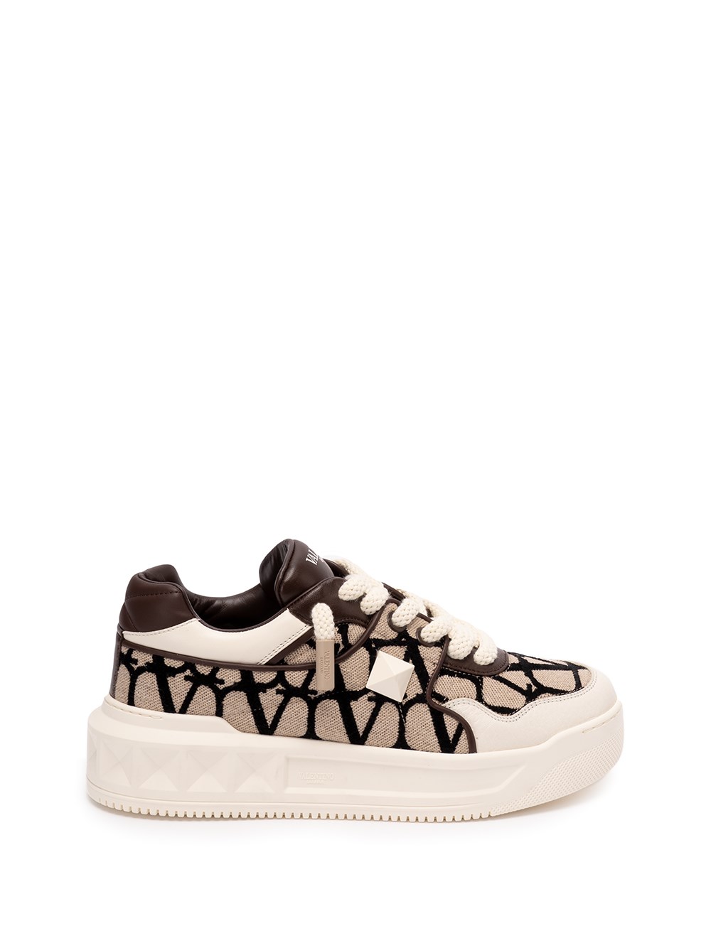 VALENTINO GARAVANI `ONE STUD XL` LEATHER SNEAKERS