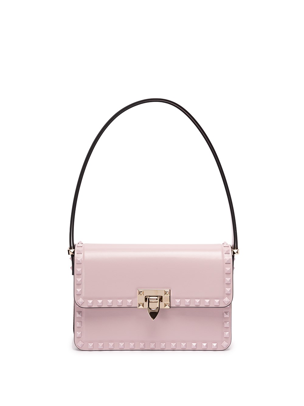 Valentino Garavani `rockstud` Leather Shoulder Bag In Pink