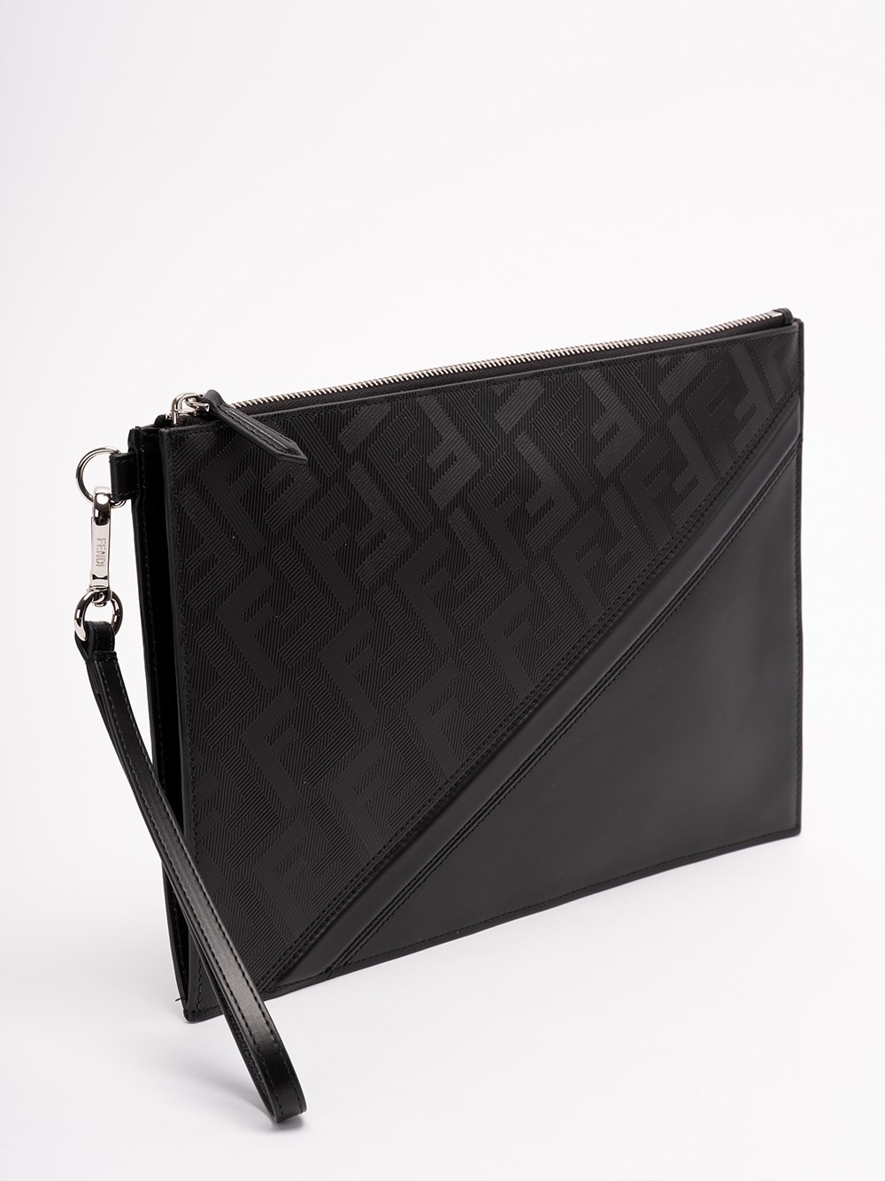 Fendi FF Leather Pouch Bag