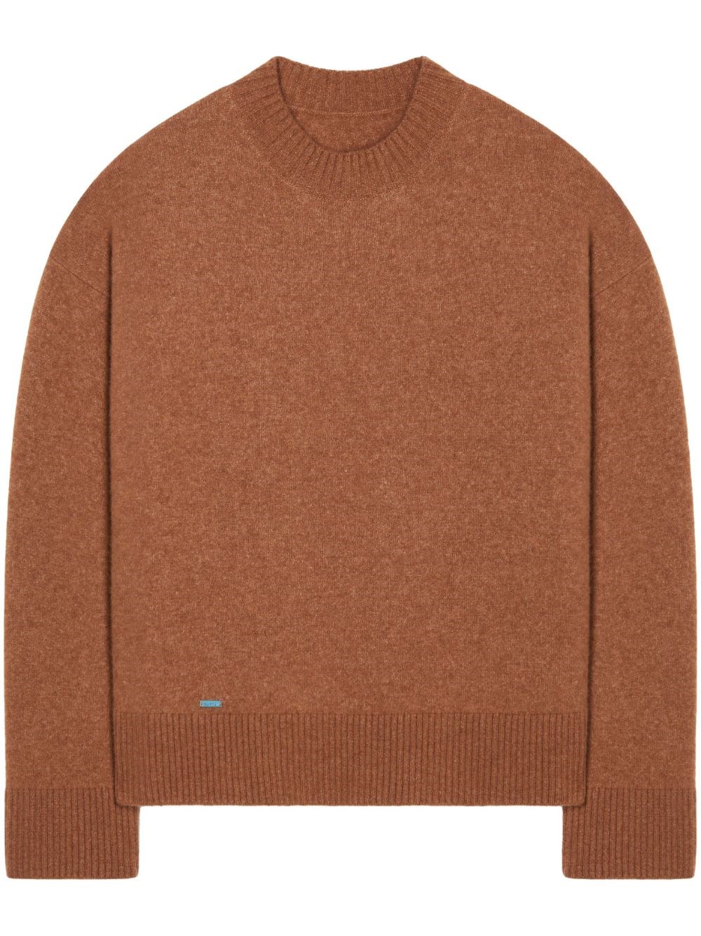 Alanui Ribbed-edge Cashmere-blend Jumper In Brown