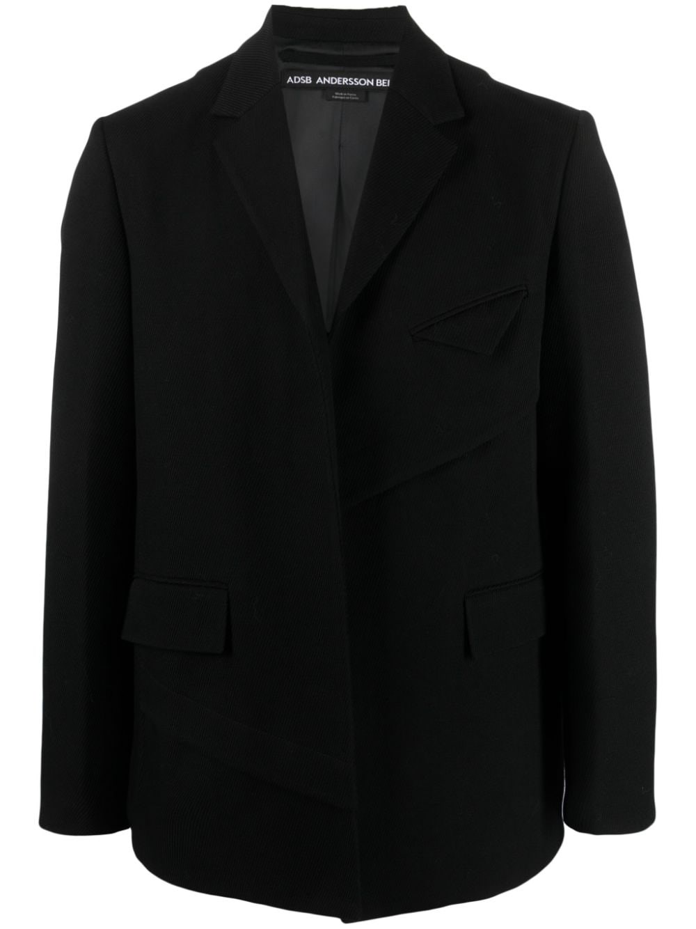 Andersson Bell Camtton Open-front Blazer In Black  