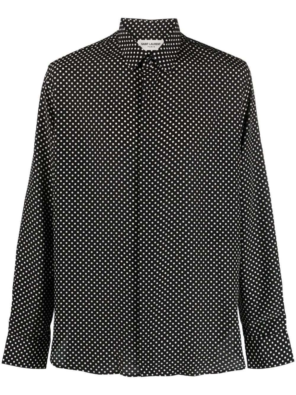 Saint Laurent Yves Collar Shirt In Black  