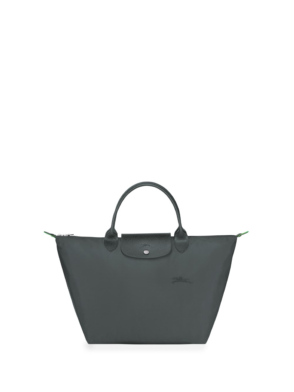 Longchamp `le Pliage Green` Medium Handbag In Gray