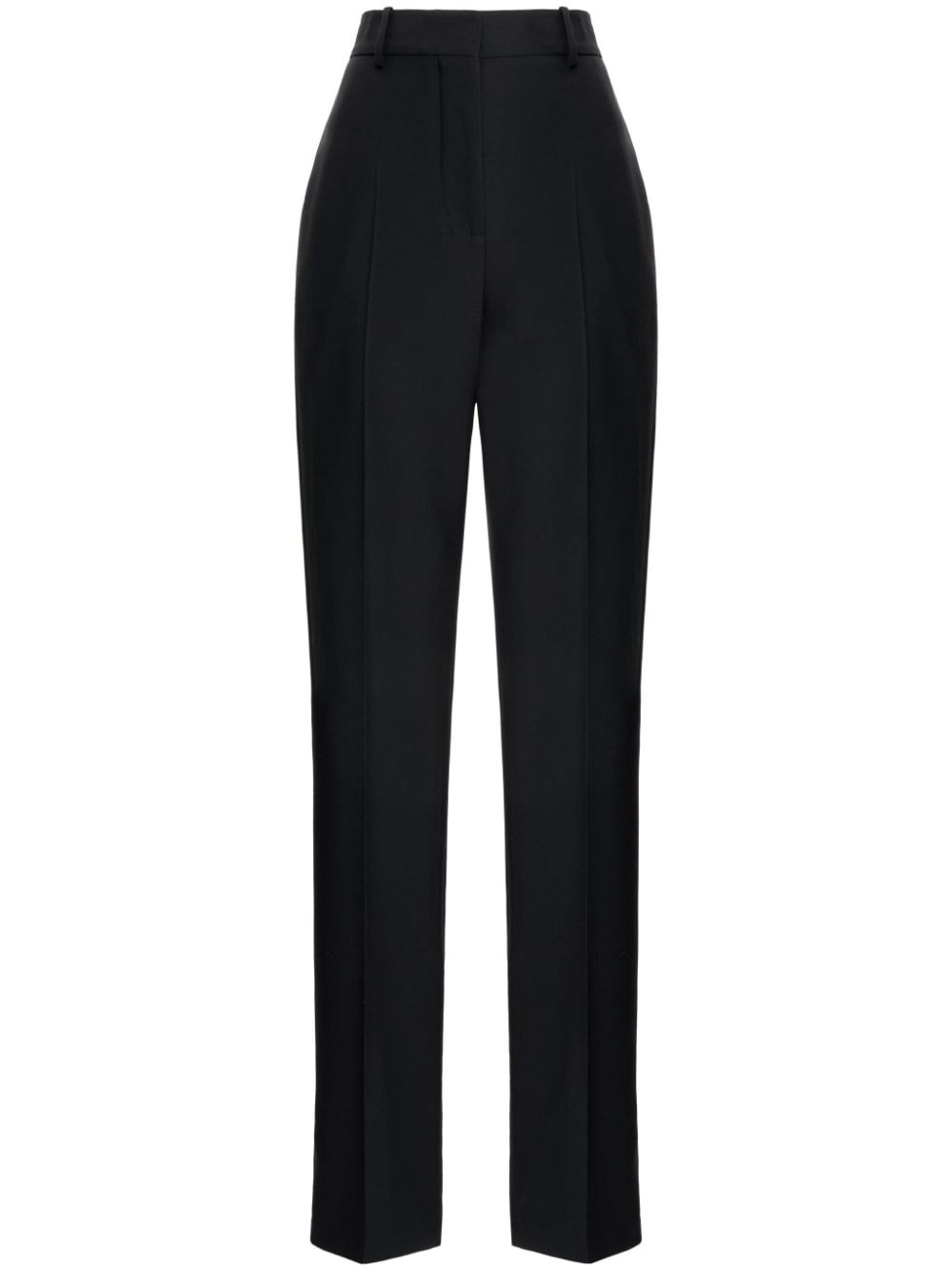 Alexander Mcqueen Virgin Wool Pants In Black  