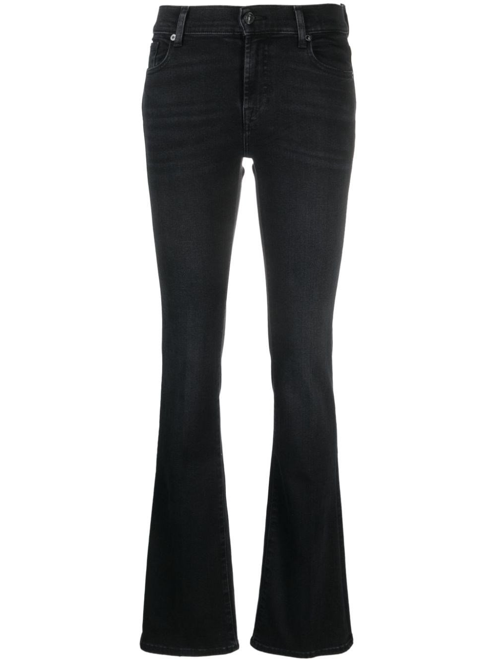 7 For All Mankind `bootcut Slim Illusion Borderless With Embellished S In Black  