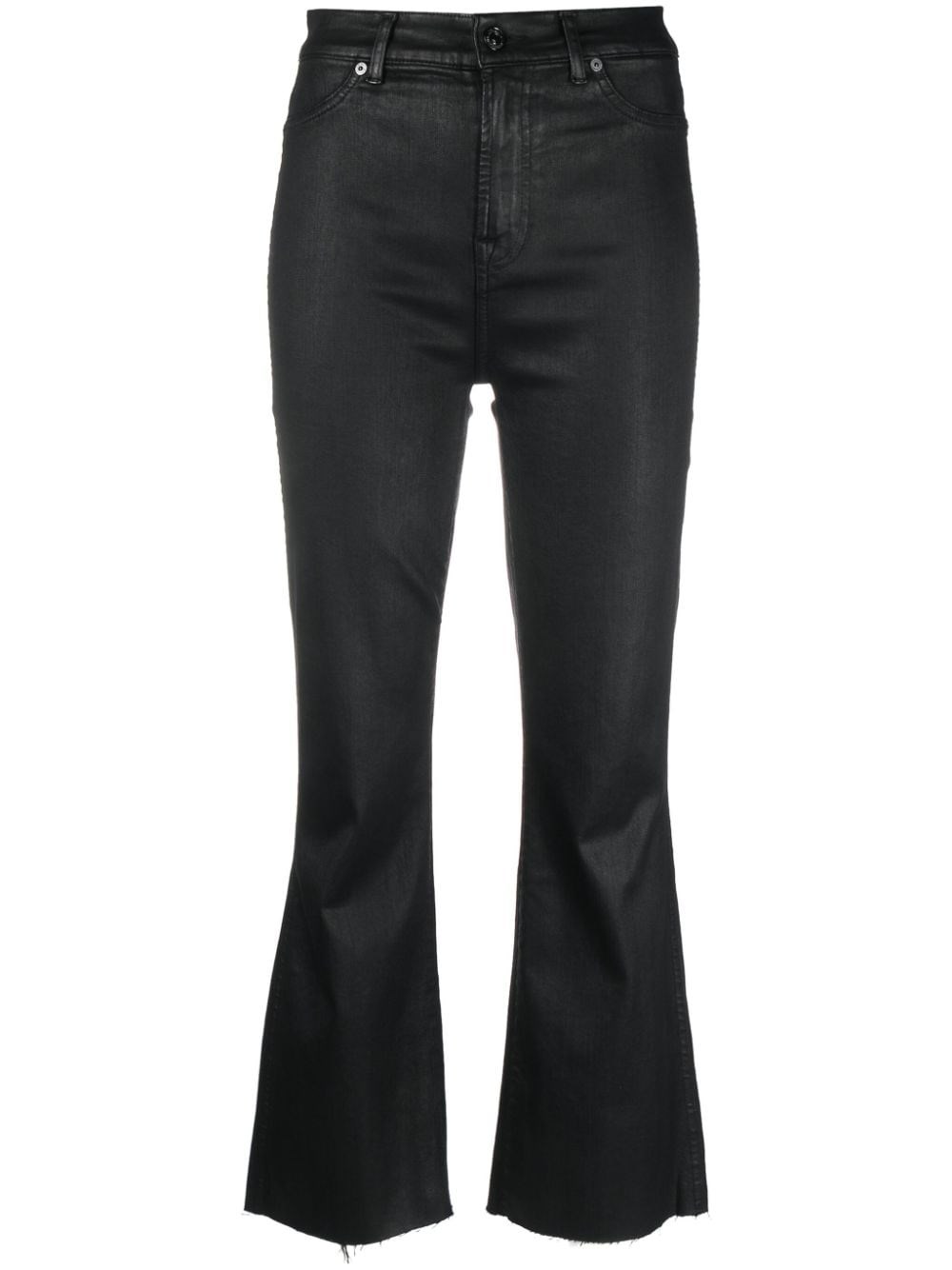 7 FOR ALL MANKIND `HW SLIM KICK COATED SLIM ILLUSION WITH RAW CUT` JEA