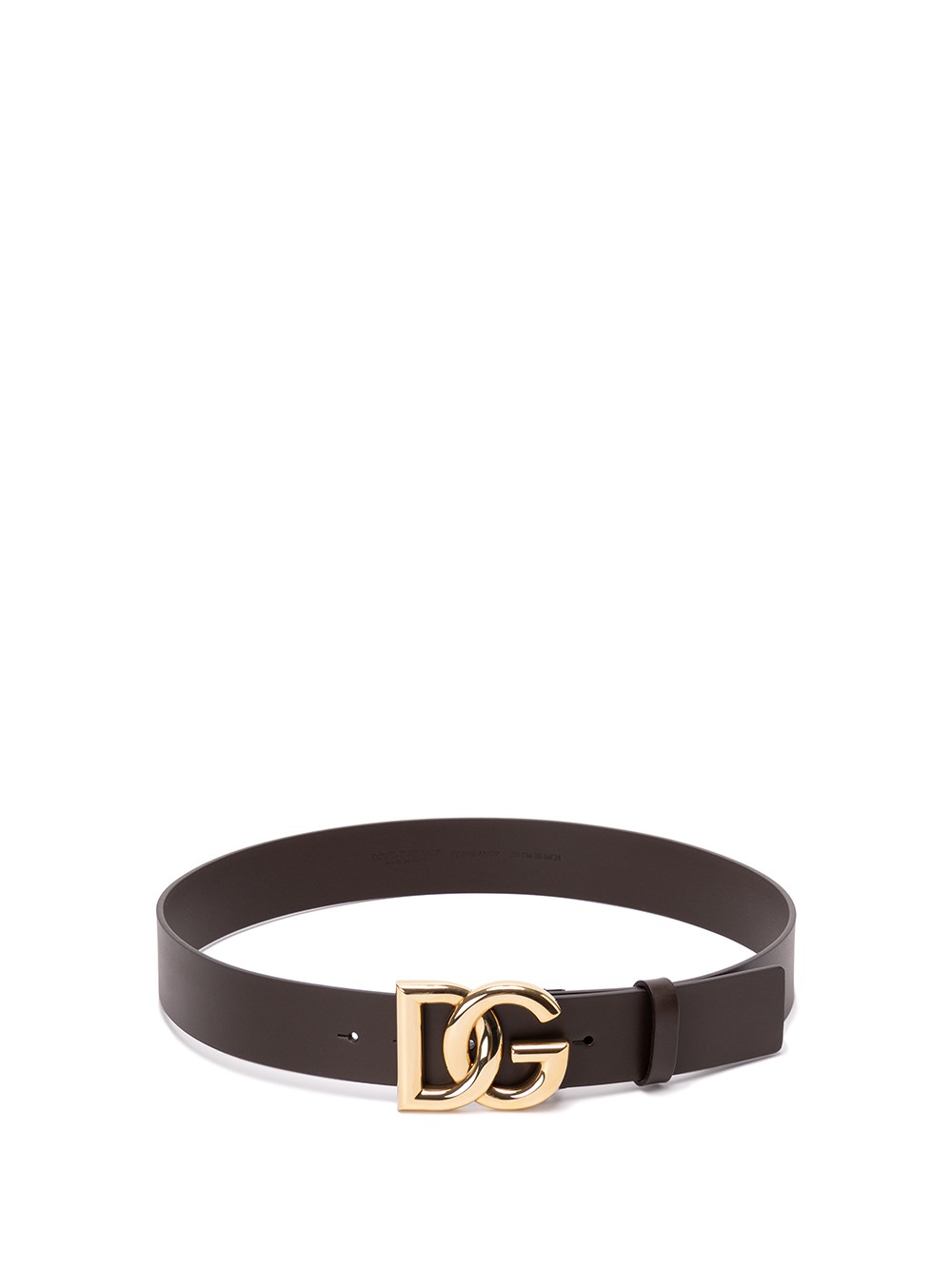 Dolce & Gabbana Lux Leather Belt With Crossed Dg Logo In Brown