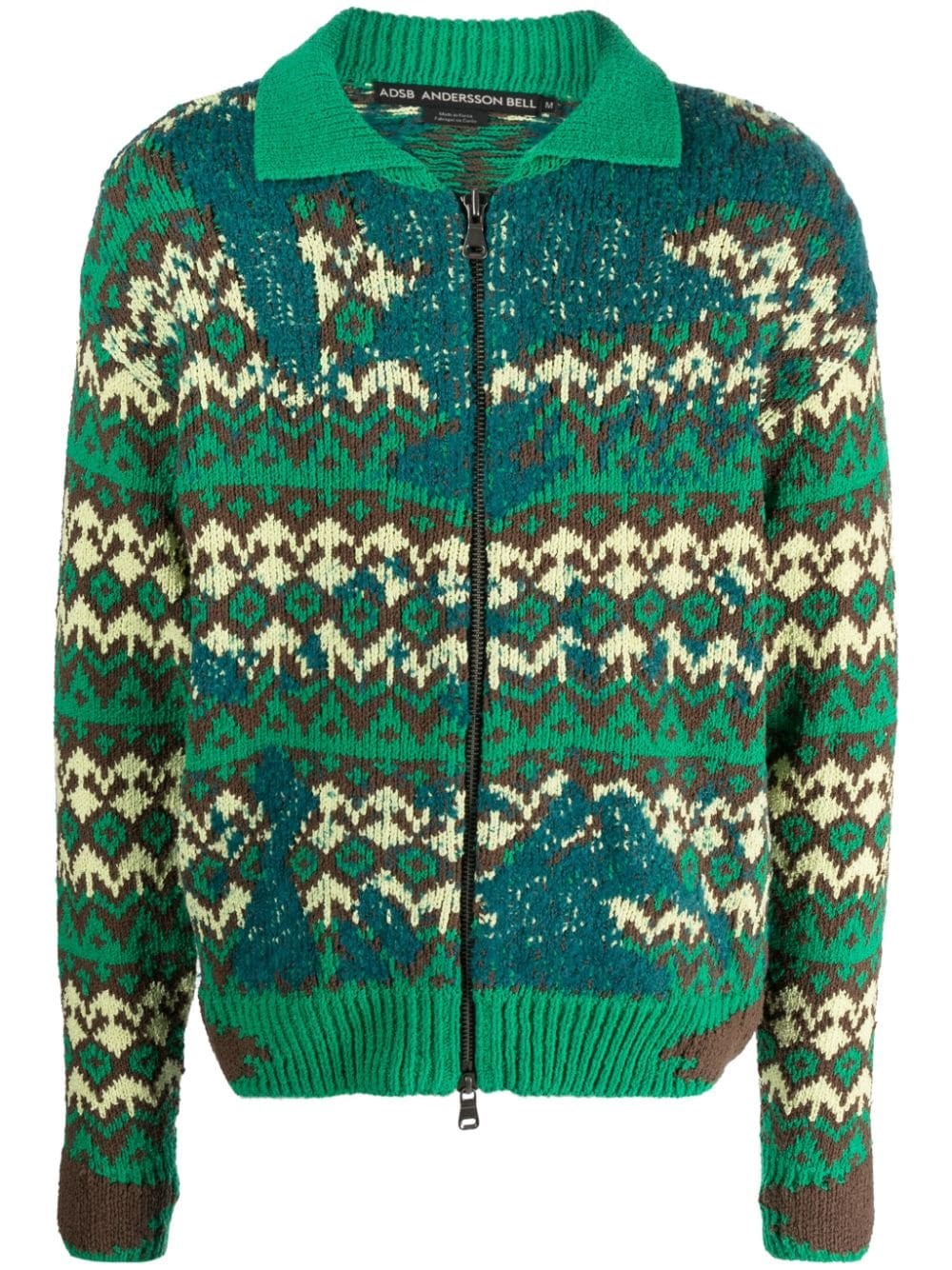 Andersson Bell Green Submerge Nordic Cardigan In Green