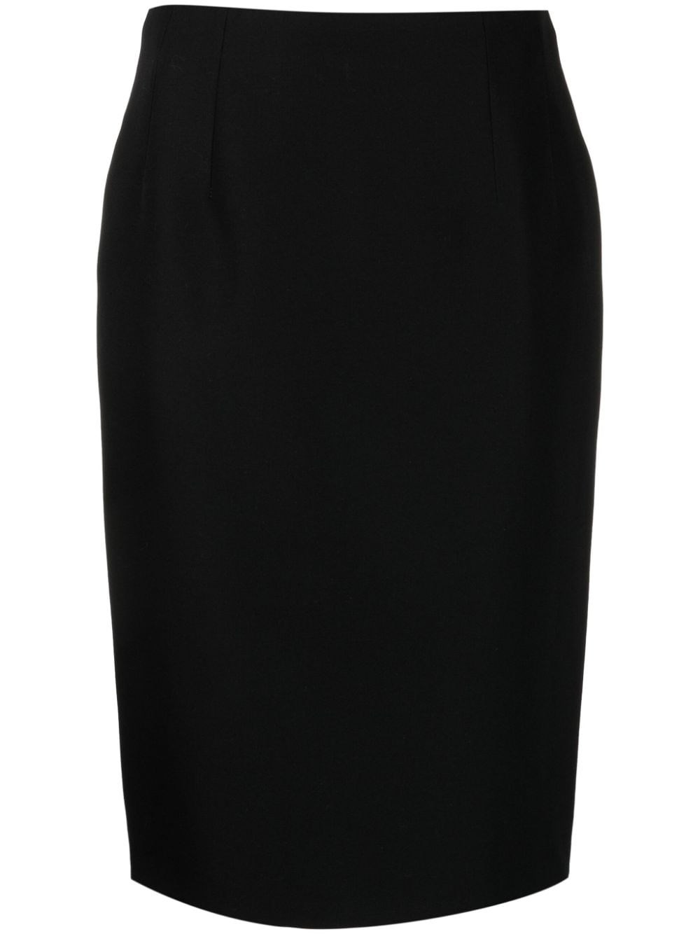 Shop Versace Midi Skirt In Black  
