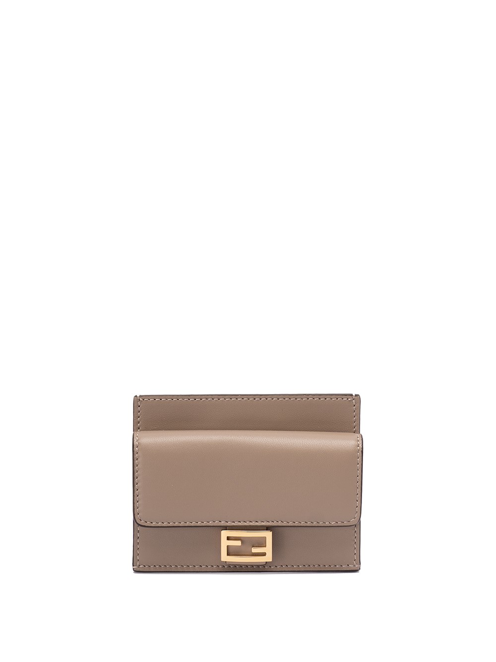 Logo Leather Cardholder in Brown - Fendi