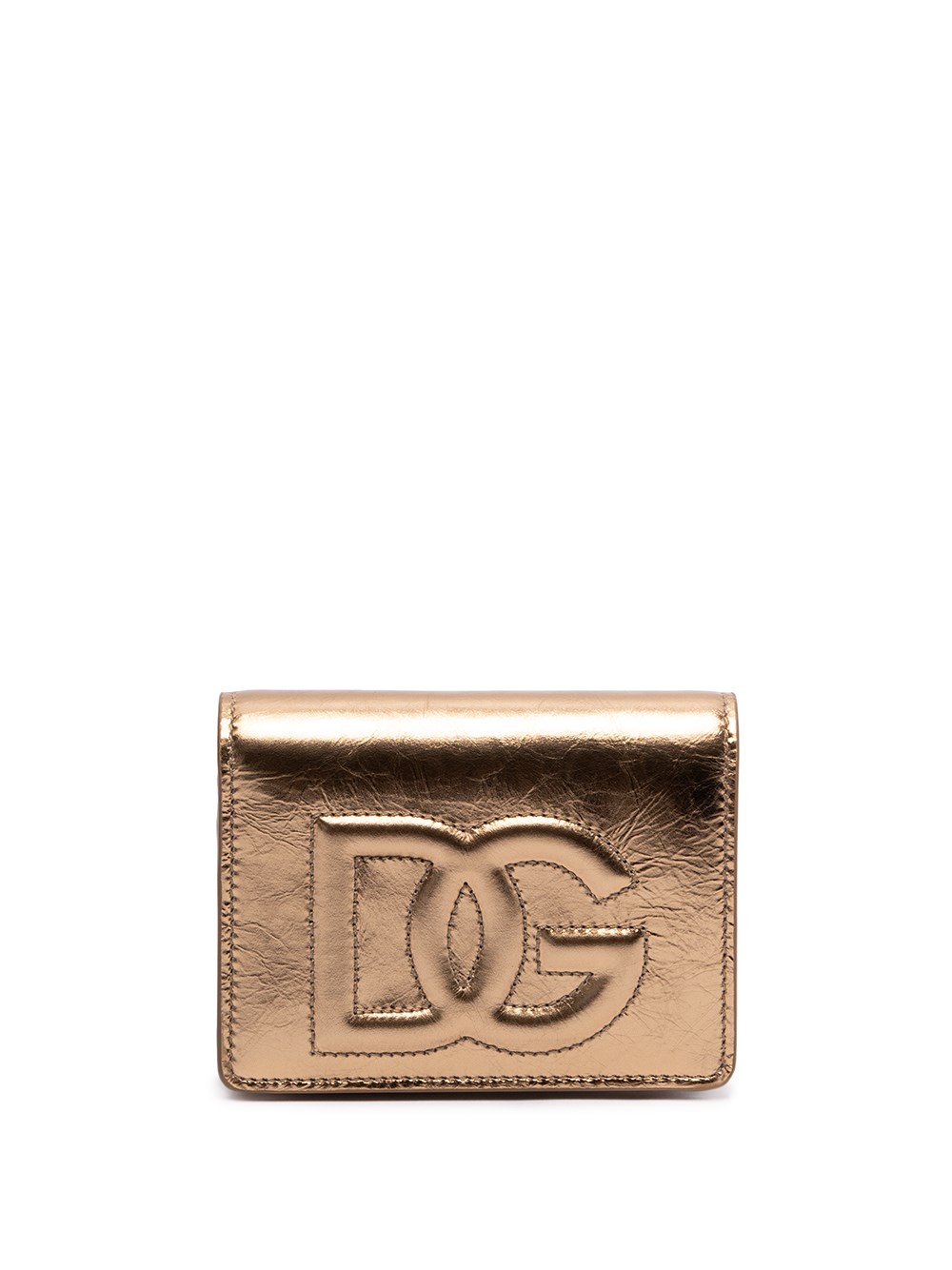 Dolce & Gabbana Dg Logo Wallet In Gold