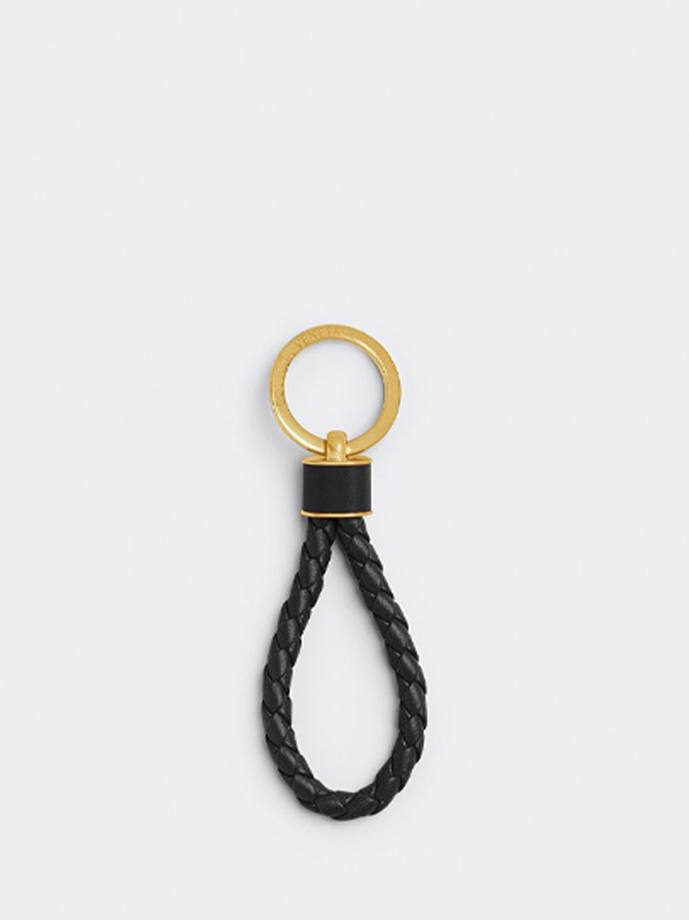 Bottega Veneta `intreccio Key Ring` In Black  