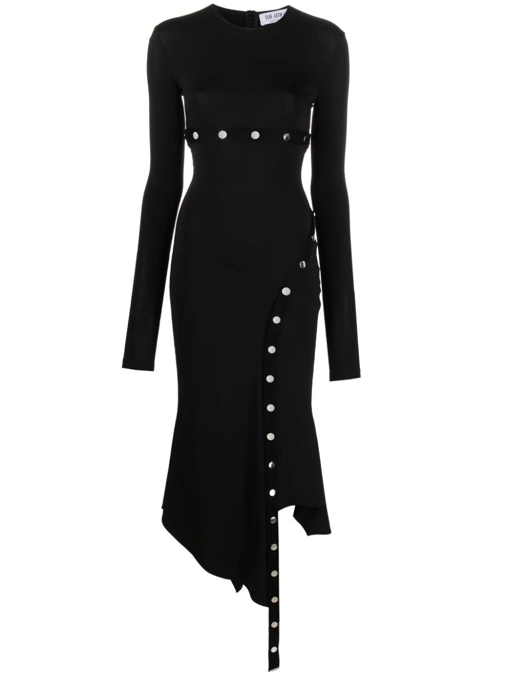 Shop Attico Midi Dress In Black  
