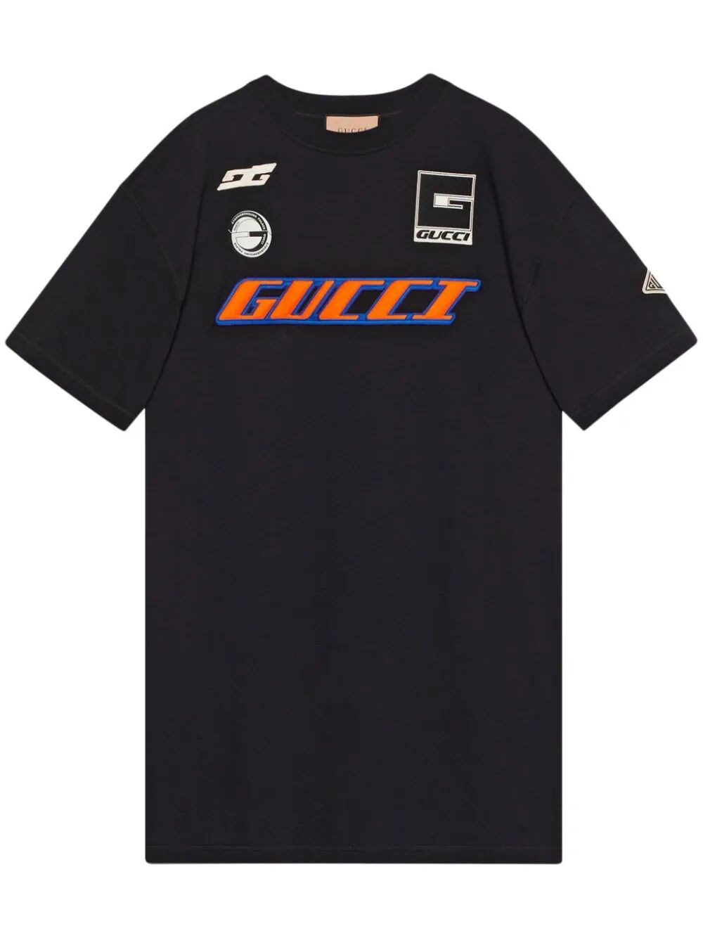 Gucci Logo-print Cotton T-shirt In Black  