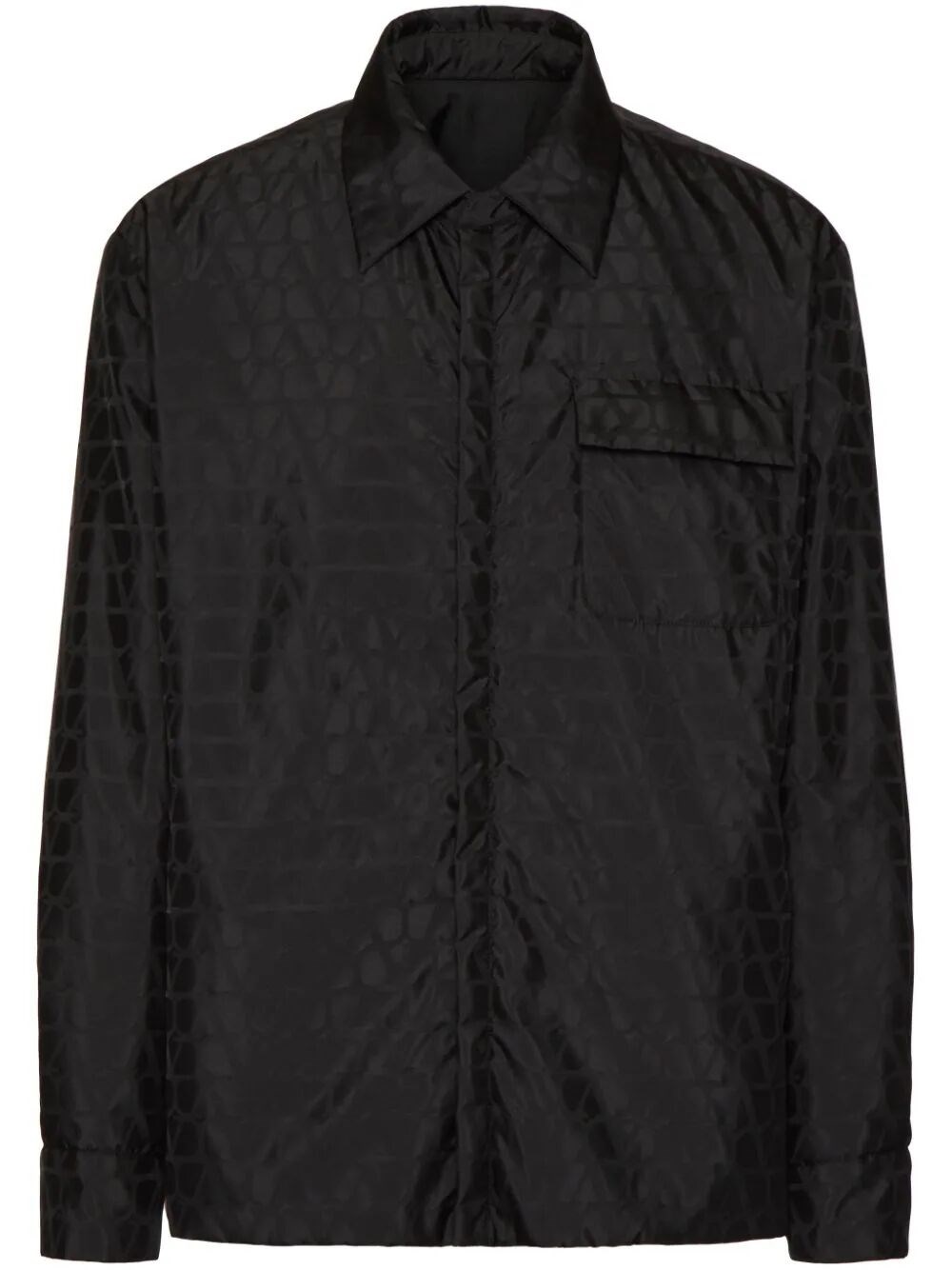 Shop Valentino `toile Iconographe` Padded Shirt In Black  