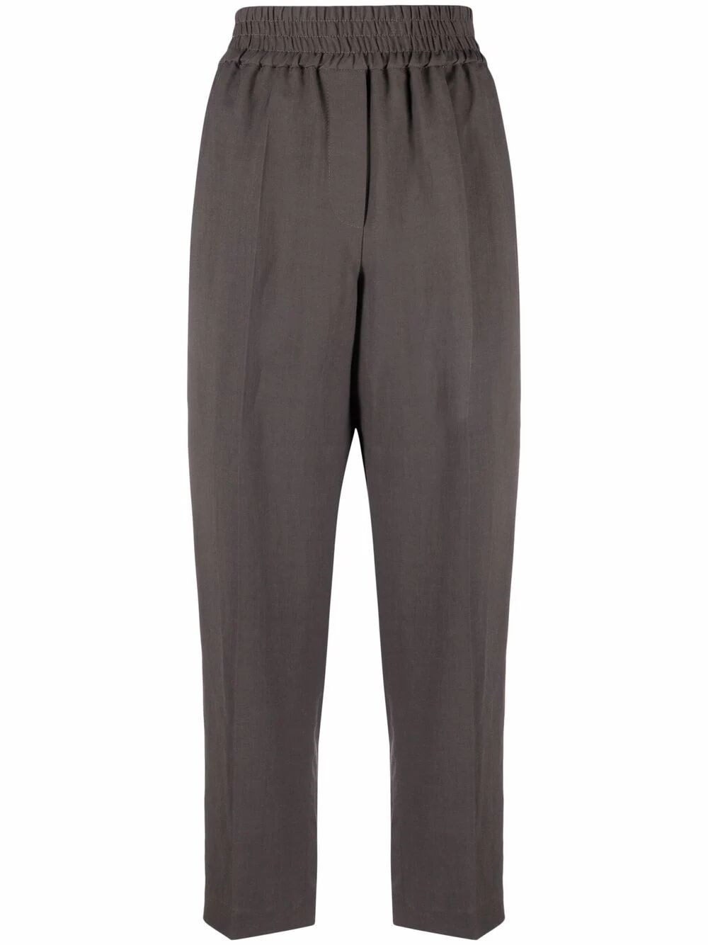 Brunello Cucinelli Pants With Elasticated Waist In Black  