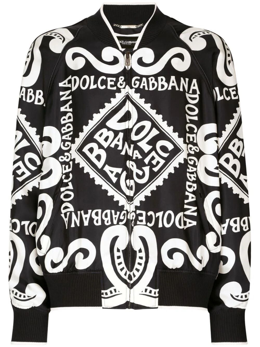 Dolce & Gabbana Bomber Jacket In Blue