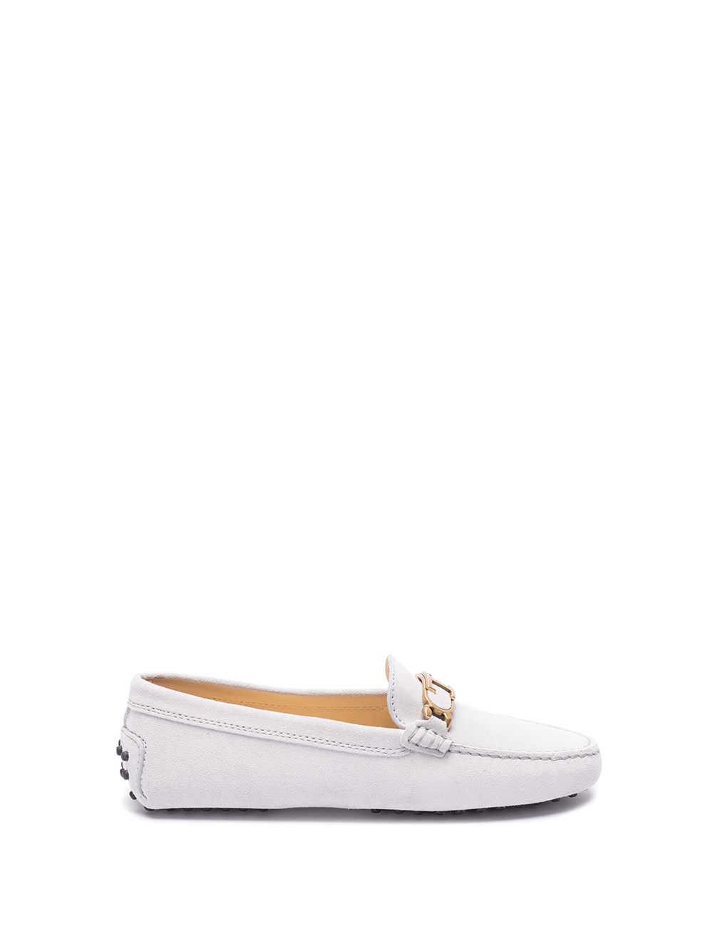 Tod's `gommino Driving` Loafers In Metallic