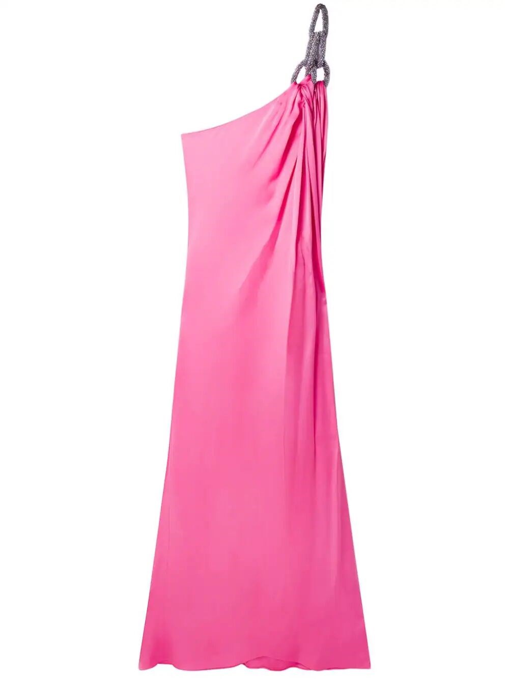Shop Stella Mccartney `falabella Crystal` Long Dress In Pink