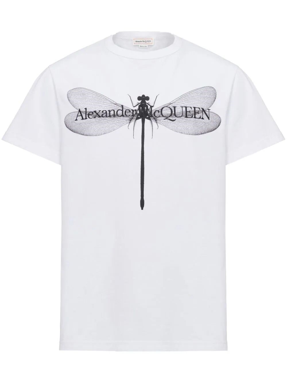 Shop Alexander Mcqueen `dragonfly` Print T-shirt In White